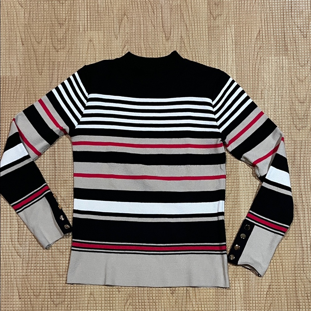 Striped Black and Pink Sweater